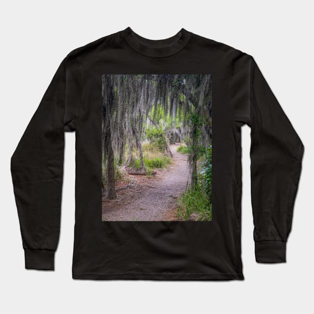 Hiking Trail in Santa Ana NWR Long Sleeve T-Shirt by Debra Martz